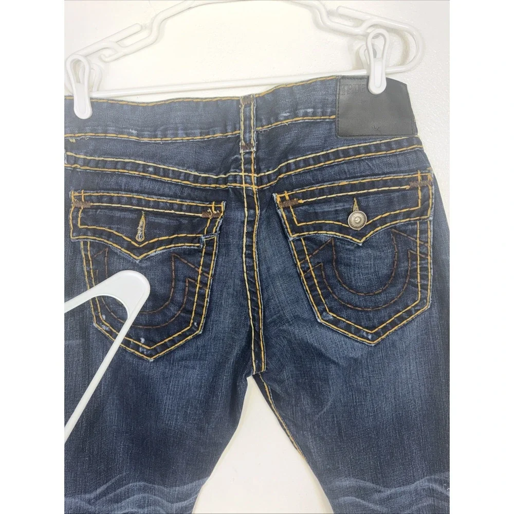 Men's True Religion Ricky Relaxed Straight Denim Blue Jeans Men's‎ Size 34x32